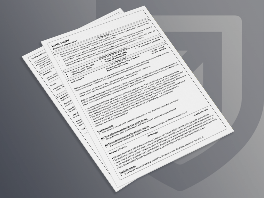 Traditional CV A