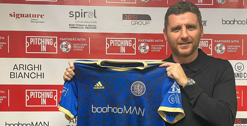 Alex Bruce, manager of Macclesfield FC